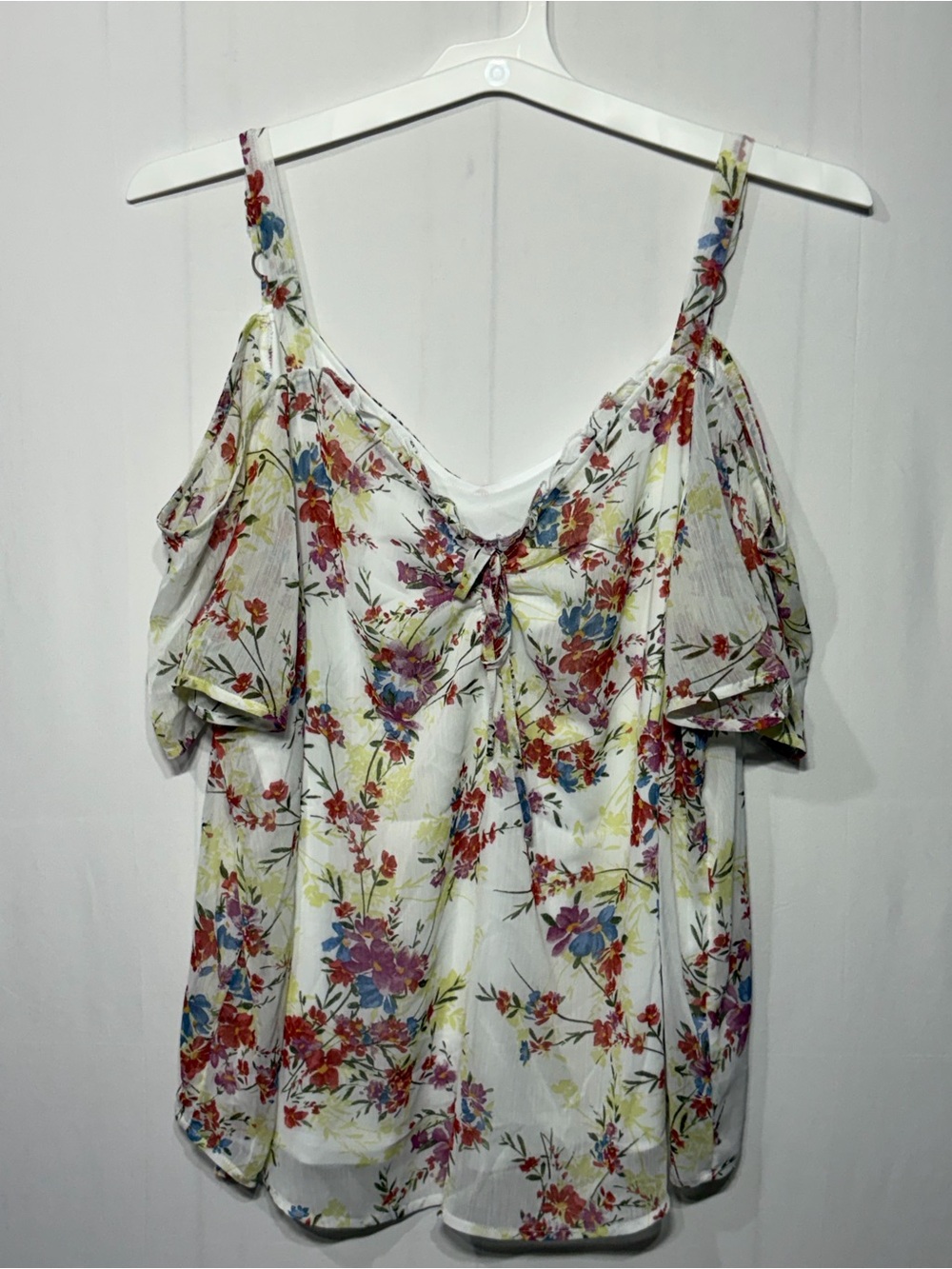 Maurices Plus Size Floral Cold-Shoulder Top